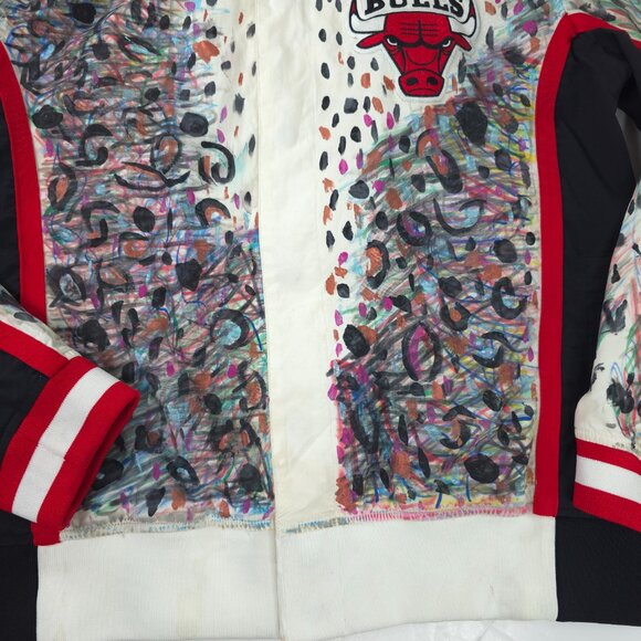 MITCHELL NESS HARDWOOD CLASSICS CHICAGO BULLS 1998-99 WARM-UP JACKET LARGE AS-IS - Picture 6 of 16